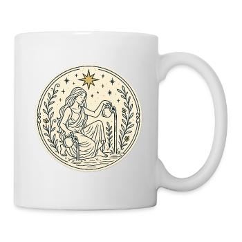 Der Stern – Ameyari Große Arkana Tarotkarte - Tasse - Weiß - Rechts