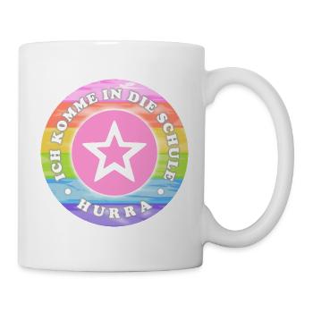Ich komme in die Schule Mädchen Einschulung - Tasse - Weiß - Rechts