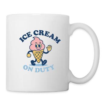 Eis im Dienst - Tasse - Weiß - Rechts