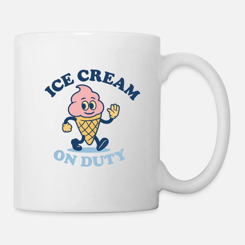 Glaces en service - Mug blanc - blanc