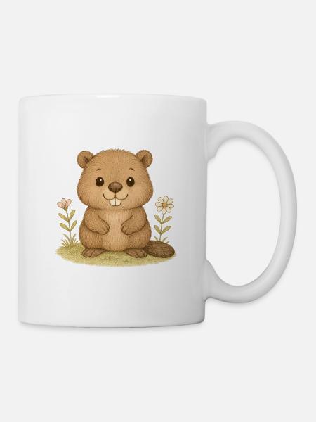 Nordic Forest - Sweet Beaver - Mug - white