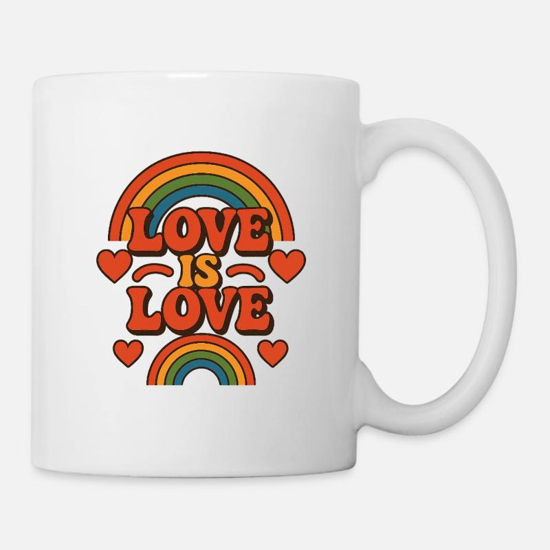 Illustration de l’arc-en-ciel de l’amour - Mug blanc - blanc
