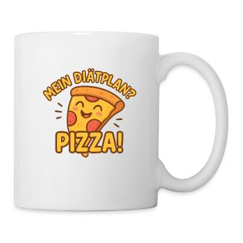 Motif de pizza amusant avec question - Mug blanc - blanc - Droite