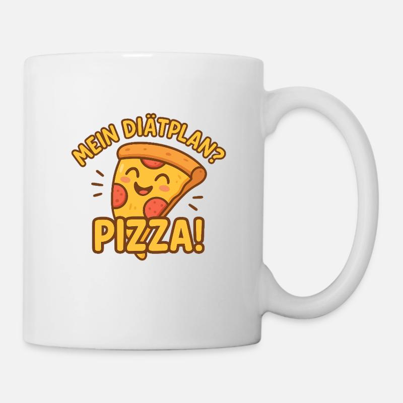 Motif de pizza amusant avec question - Mug blanc - blanc