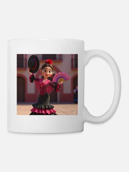 Flamenco with art - Mug - white