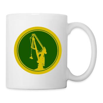 Hafenkran Silhouette 02 - Tasse - Weiß - Rechts