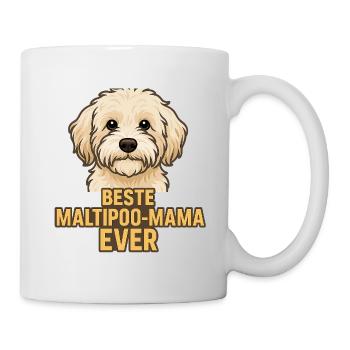 Beste Maltipoo-Mama Ever, Hundeliebhaber - Tasse - Weiß - Rechts