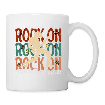 Rock On Electric Guitar Musician Stage Pose - Mug - white - Right