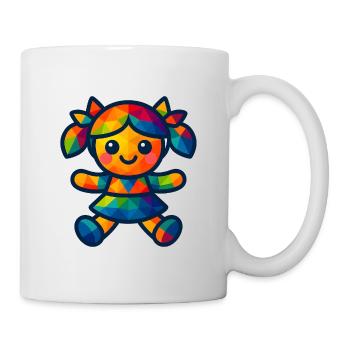 WPAP Polygon Kawaii Style Baby Doll - Mug - white - Right