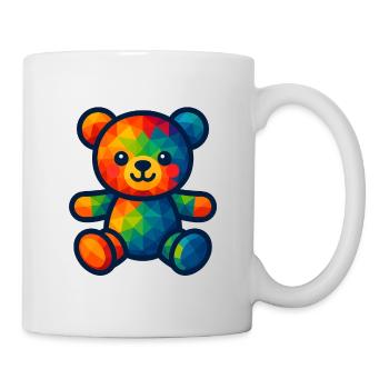 WPAP Polygon Kawaii Stil Baby Teddybär - Tasse - Weiß - Rechts