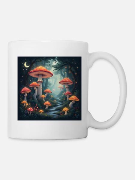 Mushroom Forest - Tasse - Weiß