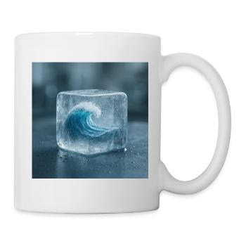 Eisskulptur mit Meereswelle - Tasse - Weiß - Rechts