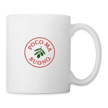 Vitales Olivenblatt Design - Tasse - Weiß - Rechts