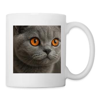 Conception détaillée de l’œil de chat - Mug blanc - blanc - Droite