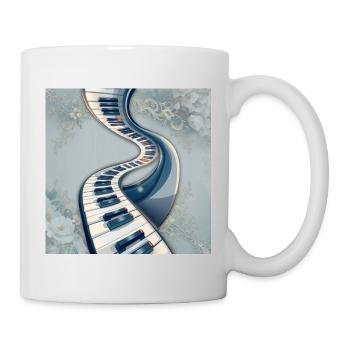 Route des notes de musique en spirale - Mug blanc - blanc - Droite