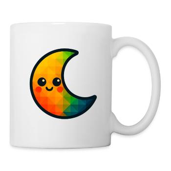 WPAP Polygon Kawaii Style Baby Toy Crescent Moon - Mug - white - Right