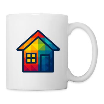 WPAP Polygon Kawaii Style Baby Toy House - Mug - white - Right