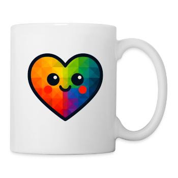 WPAP Polygon Kawaii Stil Baby Spielzeug Herz - Tasse - Weiß - Rechts