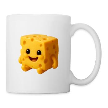 Caractère fromager au visage amical - Mug blanc - blanc - Droite