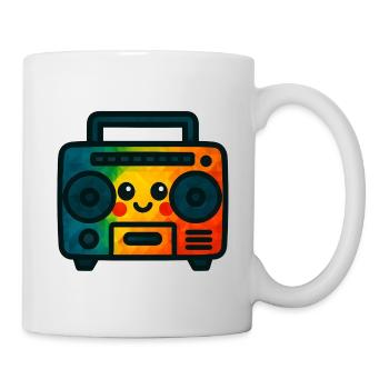 WPAP Polygon Kawaii Stil Spielzeug Kassetten-Deck - Tasse - Weiß - Rechts