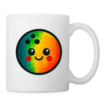 WPAP Polygon Kawaii Stil Spielzeug Kegelkugel - Tasse - Weiß - Rechts