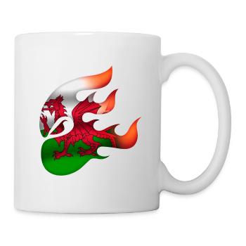 Flag of Wales - Welsh - Ninja - Mug - white - Right