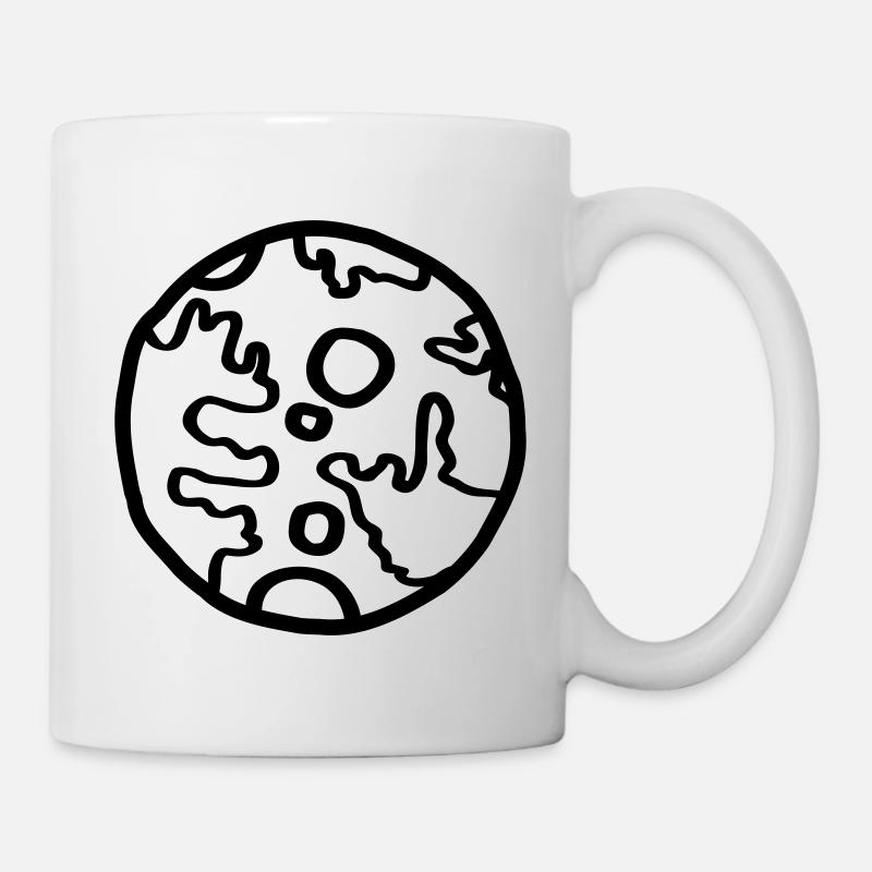 Planète Space Doodle Simple - Mug blanc - blanc