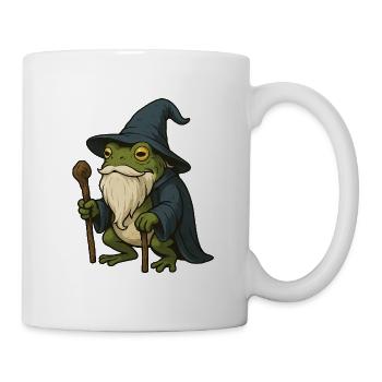 Grenouille barbue sage avec chapeau magique - Mug blanc - blanc - Droite