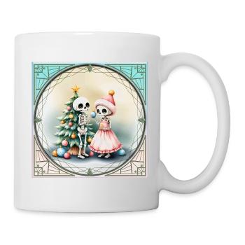 Christmas Skulls with Tree and Candy - Mug - white - Right