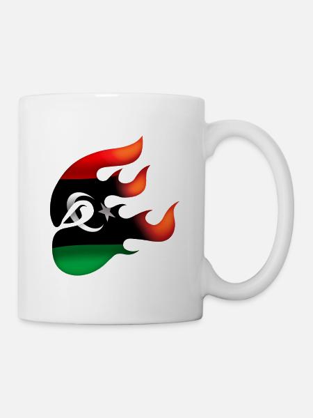 Flagge von Libyen - Libyen - Ninja - Tasse - Weiß