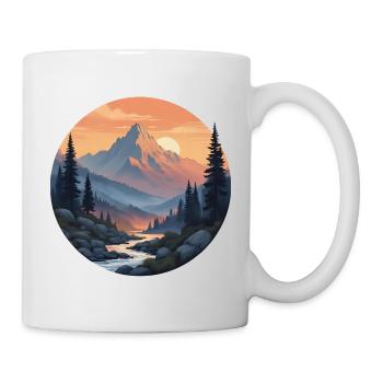 Mountain Landscape at Sunset - Mug - white - Right