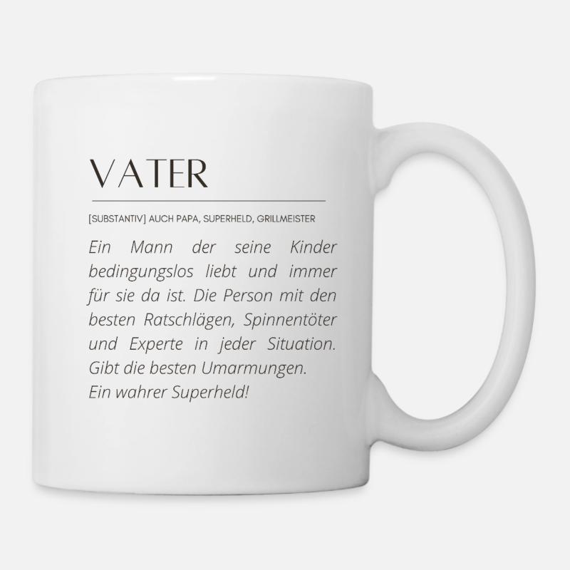 Père avec motif de super-héros - Mug blanc - blanc