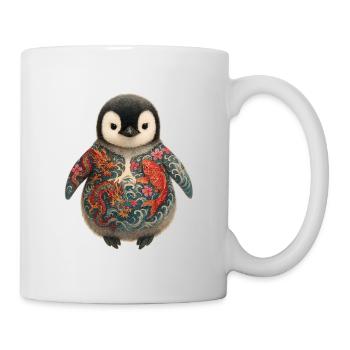 Yakuza Pinguin – Klein, aber gefürchtet - Tasse - Weiß - Rechts