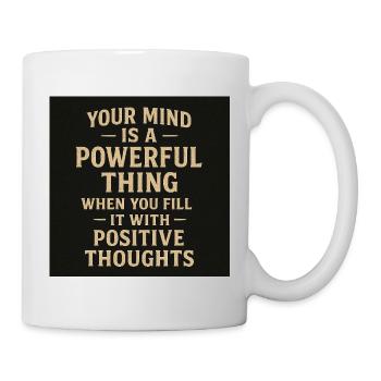 Motivierendes Lemma mit Positiven Gedanken - Tasse - Weiß - Rechts