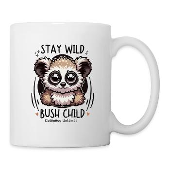 Adorable Big Eyes Fluffy Galago Bush Baby Cuteness - Mug - white - Right