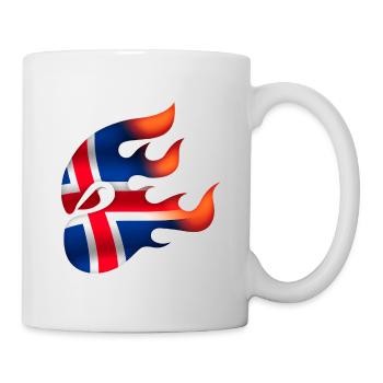 Flagge von Island - Island - Ninja - Tasse - Weiß - Rechts