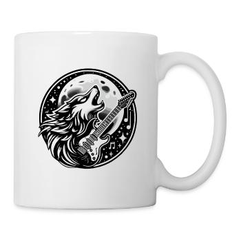 Wolf Musical Moon Design - Mug - white - Right