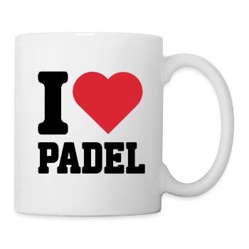 Ich liebe Padel - Tasse - Weiß - Rechts