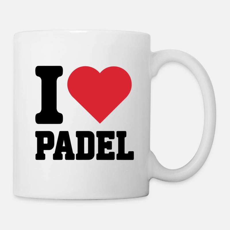 Ich liebe Padel - Tasse - Weiß