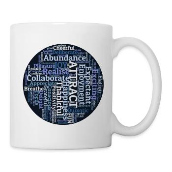 Inspirational Mindfulness Word Cloud - Mug - white - Right