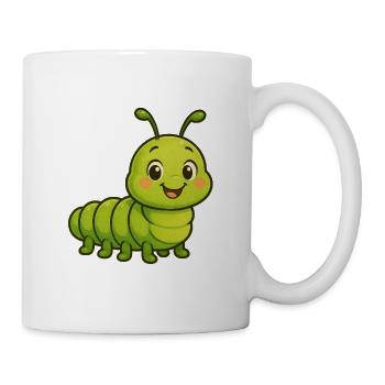 Cute Leo the Caterpillar Cartoon Motif - Mug - white - Right