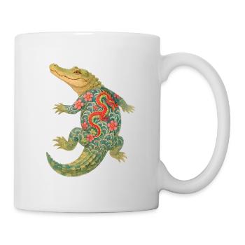 Yakuza-Krokodil – Uralte Kraft in der Tinte - Tasse - Weiß - Rechts