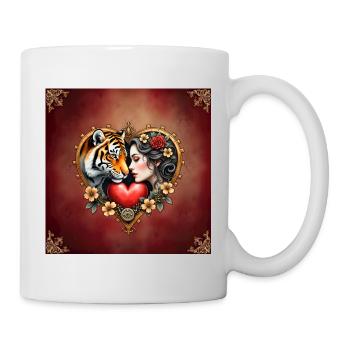 Wild Love with Tiger and Flower - Mug - white - Right