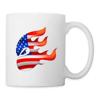 Flag of the United States - USA - Ninja - Mug - white - Right