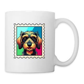 Portrait de chien coloré dans le style Pop Art - Mug blanc - blanc - Droite