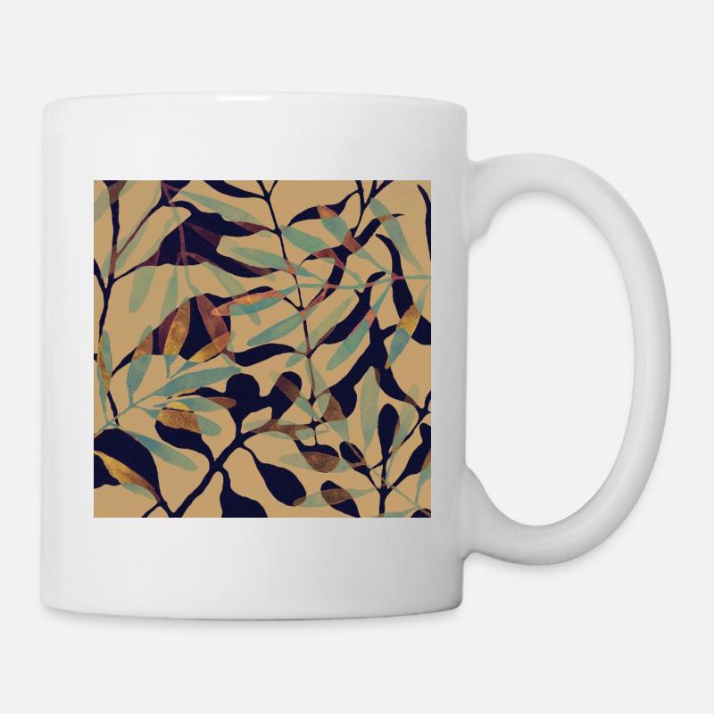 Feuilles grillées - Mug blanc - blanc