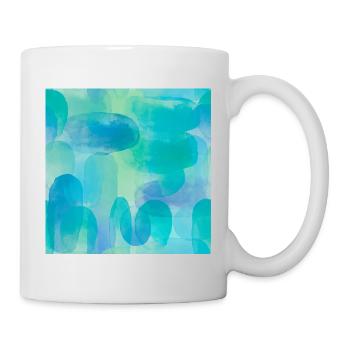 Watercolors in Blue and Green Tones - Mug - white - Right