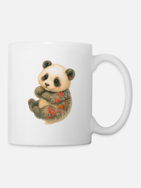 Yakuza Panda – Ourson encré calme - Mug blanc - blanc