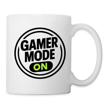 Gamer Mode ON – T-shirt gaming fluo - Mug blanc - blanc - Droite