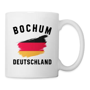 Deutsche Flagge Aquarell Design - Tasse - Weiß - Rechts
